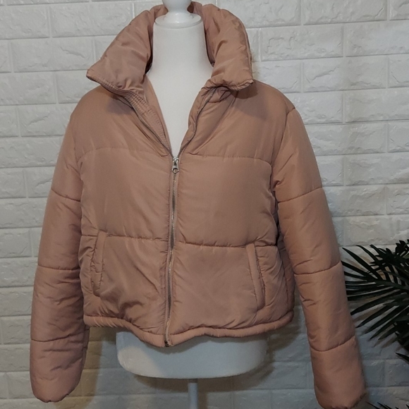 Rue 2 Pink Puffy Cropped Jacket 